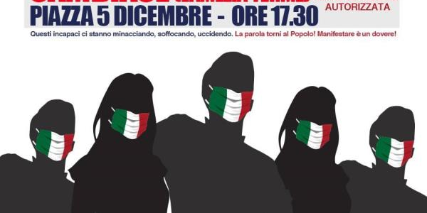 images Anche a Lamezia Terme la protesta delle Mascherine Tricolori. Il 30 maggio in piazza per il quinto sabato  