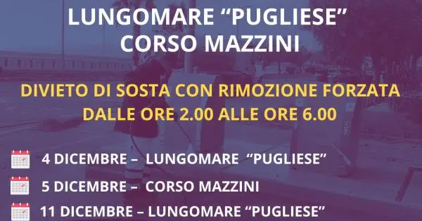 images Catanzaro, divieti di sosta per lavaggio delle&nbsp;strade&nbsp;(Corso Mazzini e Lungomare Pugliese): il calendario degli interventi 
