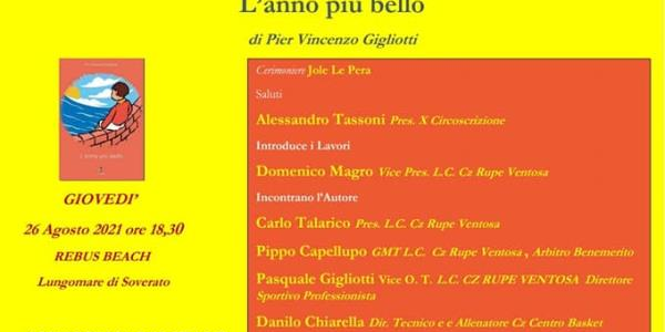 images "Sport e inclusione". Asd Pantere nere e Lions Club Rupe Ventosa presentano il libro "L'anno più bello" di Pier Vincenzo Gigliotti