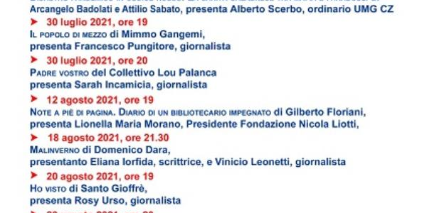 images  Liber@estate 2021, rassegna letteraria dedicata agli “Incontri d’autore”: si parte questa sera a Soverato