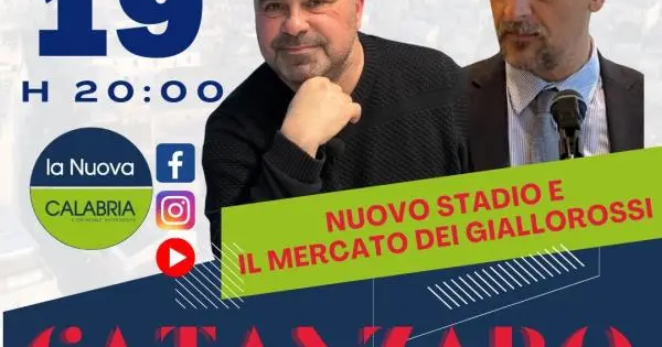 images Catanzaro Capitale, nuovo stadio e il mercato dei giallorossi: in studio Corapi e Argentieri (DIRETTA ALLE 20)