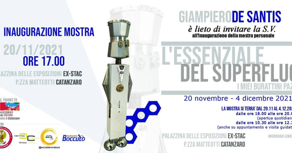 images Catanzaro. Arte, in mostra all'ex-Stac "L'essenziale del superfluo", i "Burattini pazzi" di Giampiero De Santis