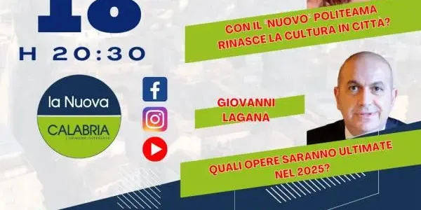 Catanzaro Capitale, il rilancio del Politeama e le opere attese nel 2025: Santacroce e Laganà (DIRETTA 20.30) images Catanzaro Capitale, il rilancio del Politeama e le opere attese nel 2025: Santacroce e Laganà (DIRETTA 20.30)