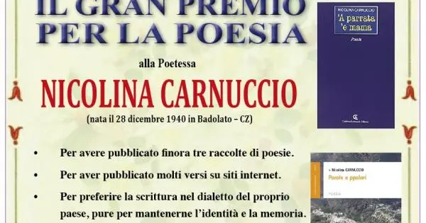 images Giornata mondiale della Poesia, premiata per i suoi versi la poetessa Nicolina Carnuccio