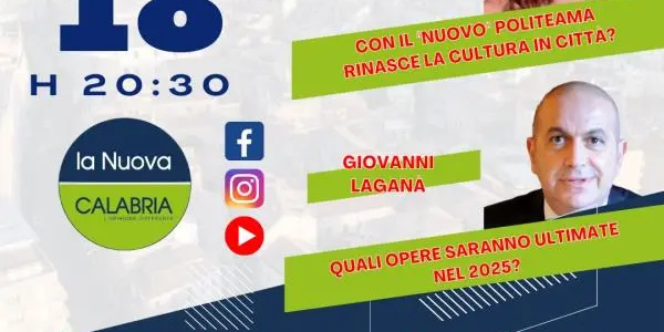 images Catanzaro Capitale, il rilancio del Politeama e le opere attese nel 2025: Santacroce e Laganà (DIRETTA 20.30)