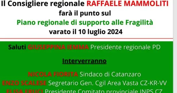 Fragilità e reddito di dignità, il 5 settembre focus nella biblioteca De Nobili a Catanzaro images Fragilità e reddito di dignità, il 5 settembre focus nella biblioteca De Nobili a Catanzaro