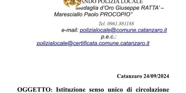 images Catanzaro, Costanzo: "Quando sarà attivato il senso unico di marcia nell’area della scuola a Campagnella?"