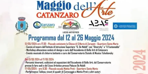 images Maggio dell'Arte a Catanzaro: rinviati per il maltempo gli eventi del 10 e 11 maggio (IL PROGRAMMA)