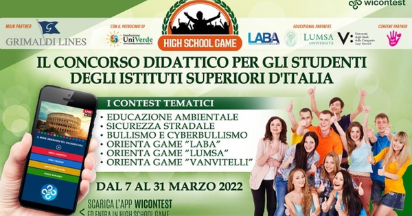 images Al via il 7 marzo il concorso didattico nazionale “High School Game”: centinaia le scuole già iscritte